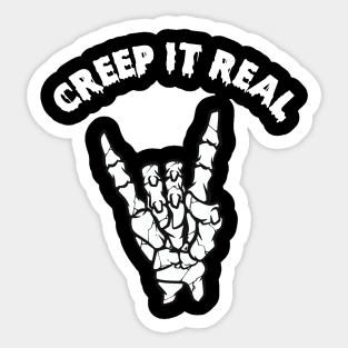 Creep it real skeleton Halloween Sticker